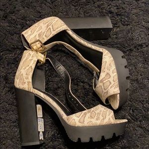 Snake Print Heels